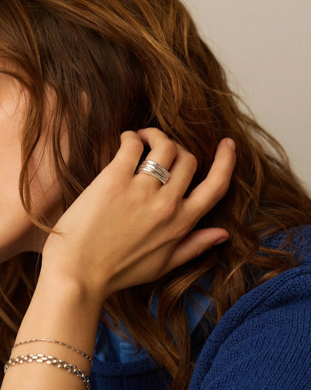Harris Reed Self-Love Stacking Rings | Silver Plated/Cubic Zirconia