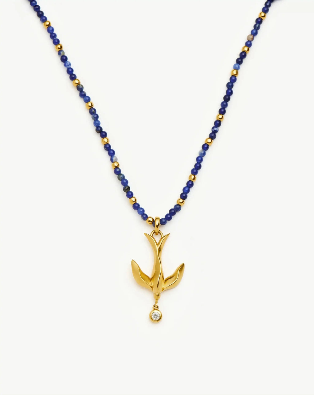 Harris Reed Taking Flight Keepsake Necklace | 18ct Gold Plated/Blue Sodalite