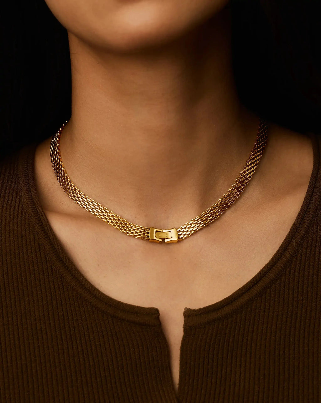 Heirloom Chain Choker Necklace | 18ct Gold Plated