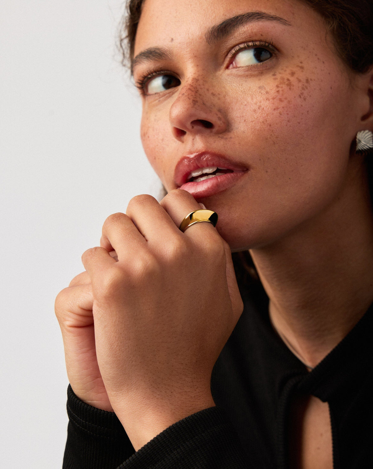Hera Dome Stacking Ring | 18ct Gold Vermeil