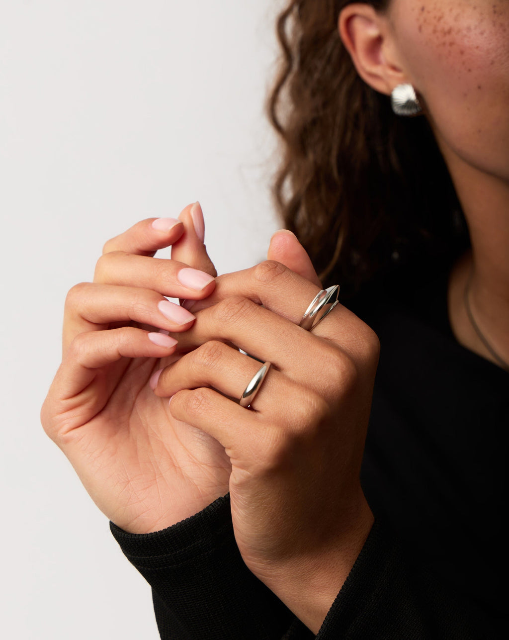 Hera Dome Stacking Ring | Sterling Silver