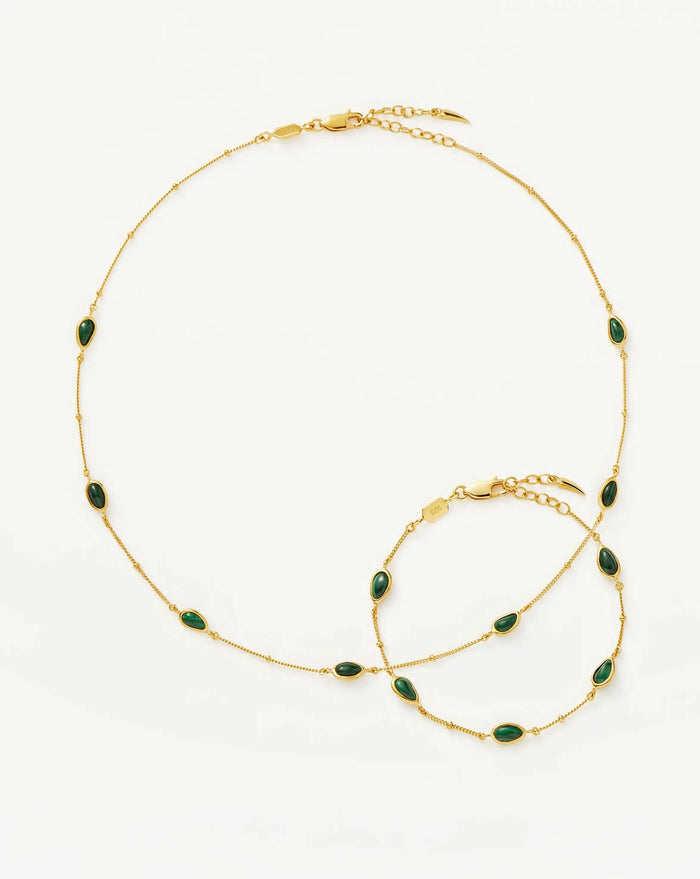 The Matching Gift Set | 18ct Gold Vermeil/Malachite