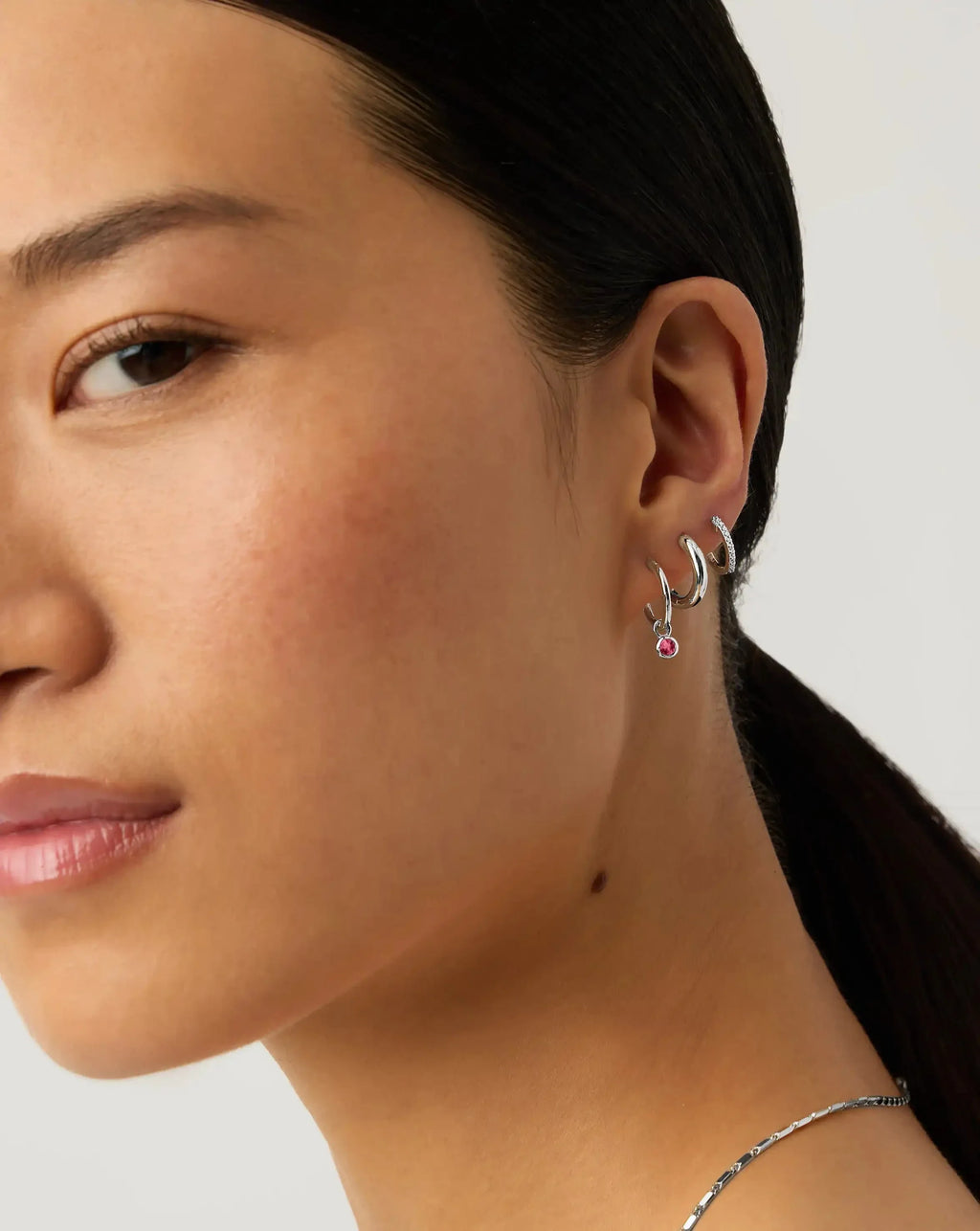 The Meaningful July Birthstone Set | Sterling Silver/Glass Filled Ruby