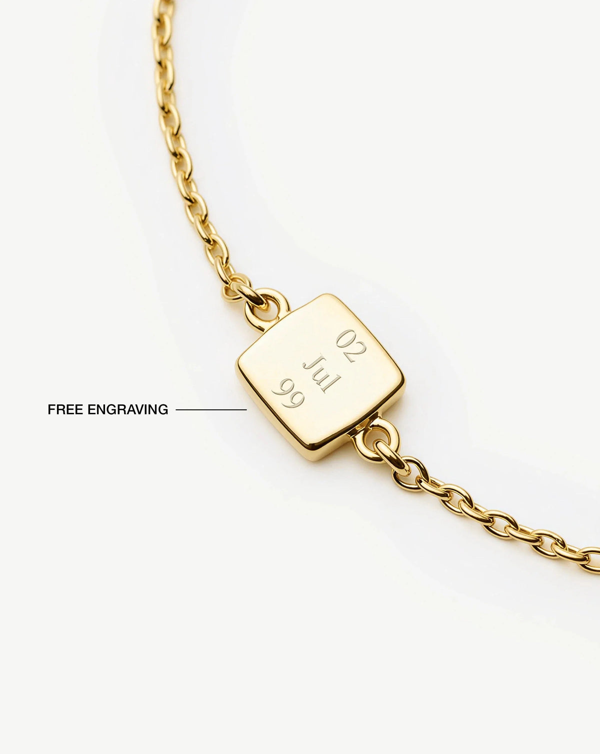 July Birthstone Slider Bracelet | 18ct Gold Plated/Ruby