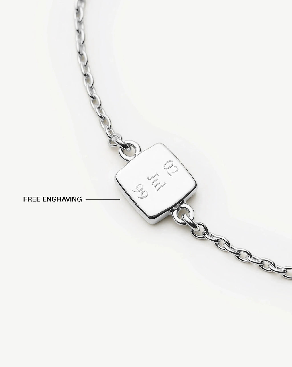 July Birthstone Slider Bracelet | Silver Plated/Ruby