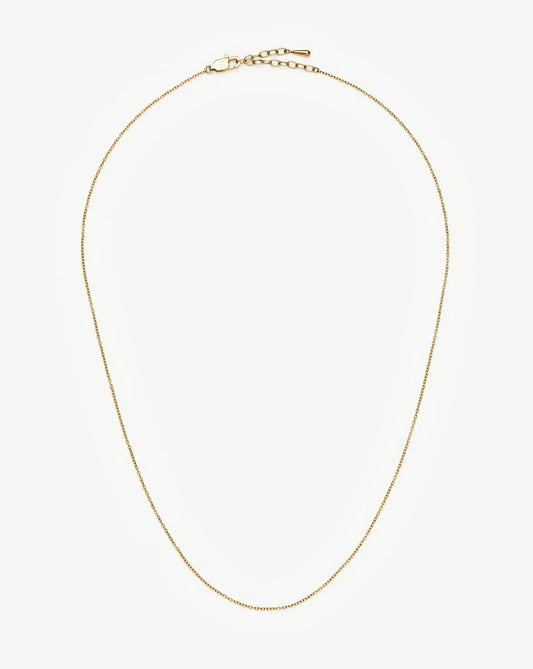 Long Trace Chain Necklace | 18ct Gold Plated