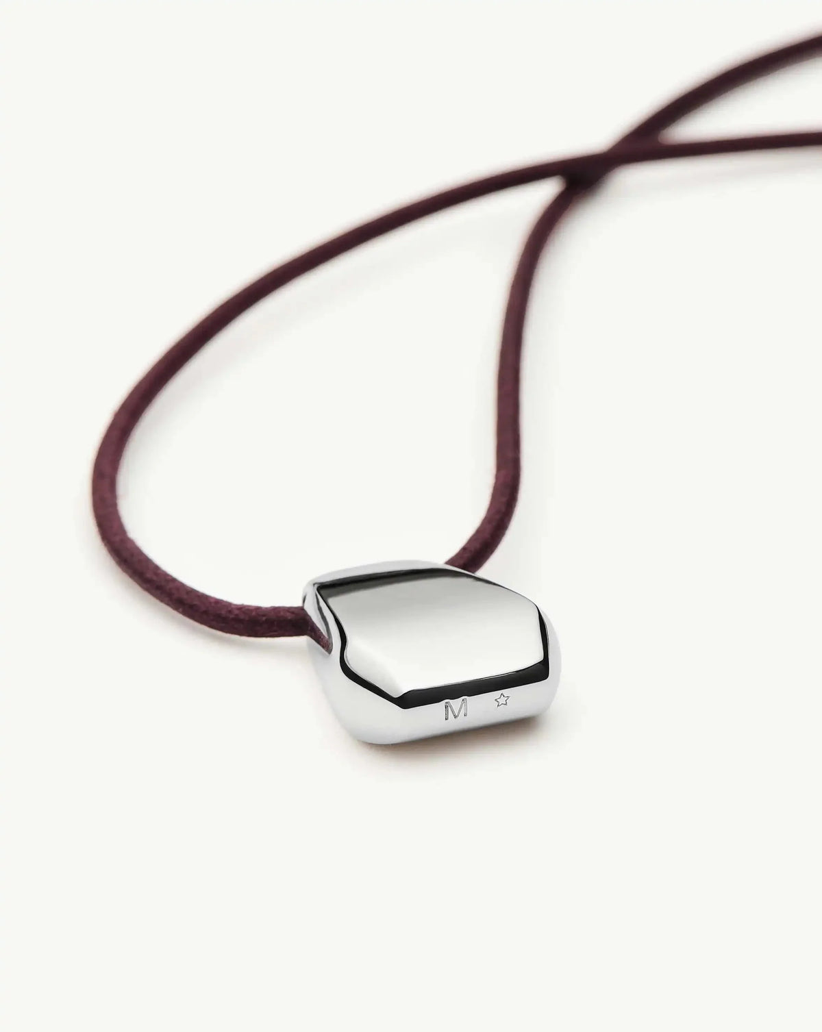 Lucy Williams Arco Cord Necklace | Silver Plated
