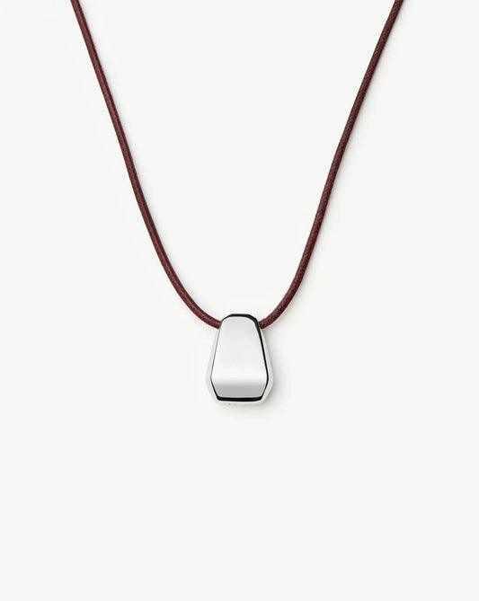 Lucy Williams Arco Cord Necklace | Silver Plated