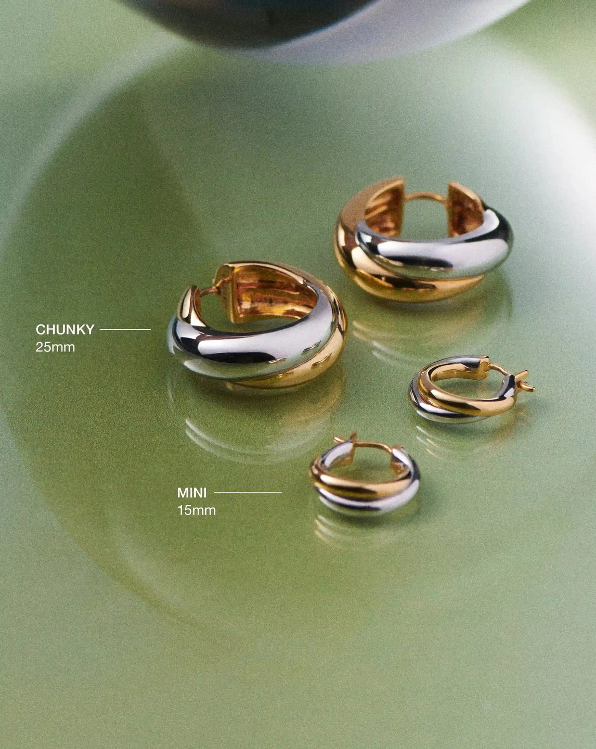 Lucy Williams Chunky Entwine Medium Hoop Earrings | Mixed Metal