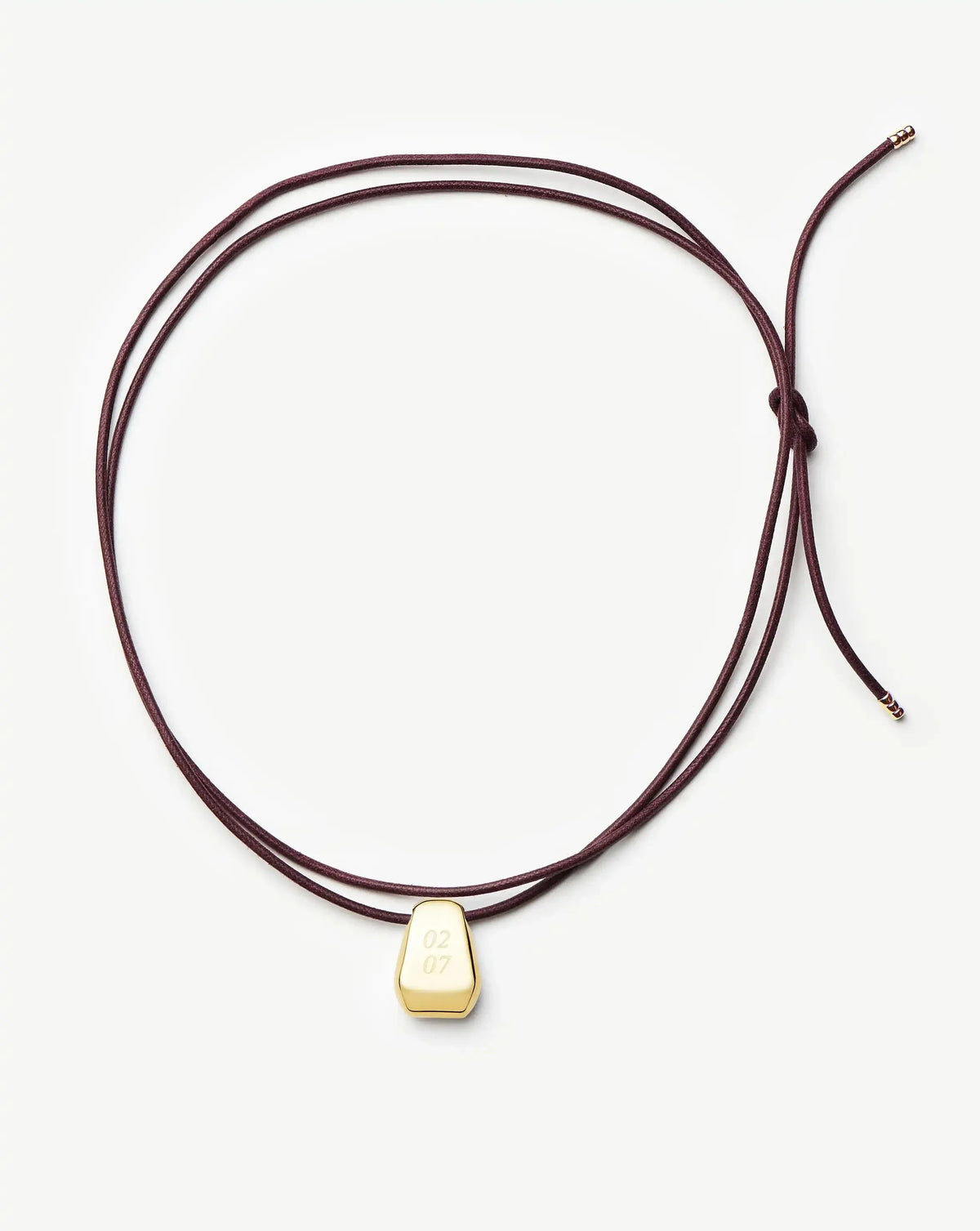 Lucy Williams Engravable Arco Cord Necklace | 18ct Gold Plated