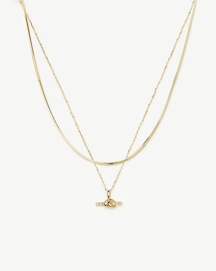 The Diamond T-Bar Set | 14ct Solid Gold