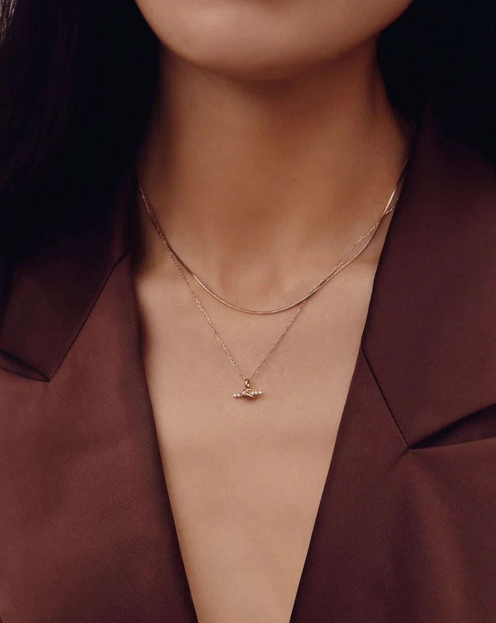 The Diamond T-Bar Set | 14ct Solid Gold