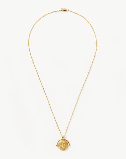 Lucy Williams Long Engravable Roman Arc Coin Necklace