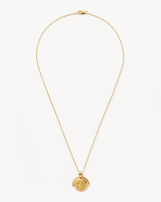 Lucy Williams Long Engravable Roman Arc Coin Necklace