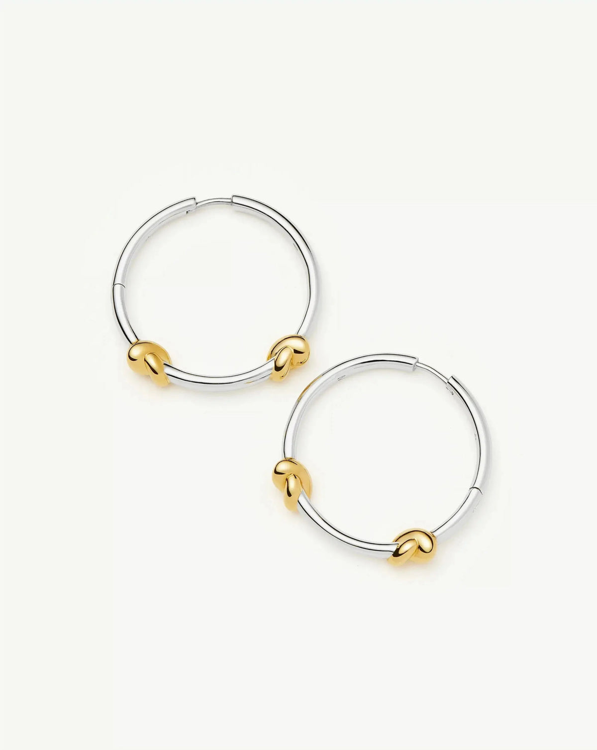 Lucy Williams Medium Knot Hoop Earrings | Mixed Metal