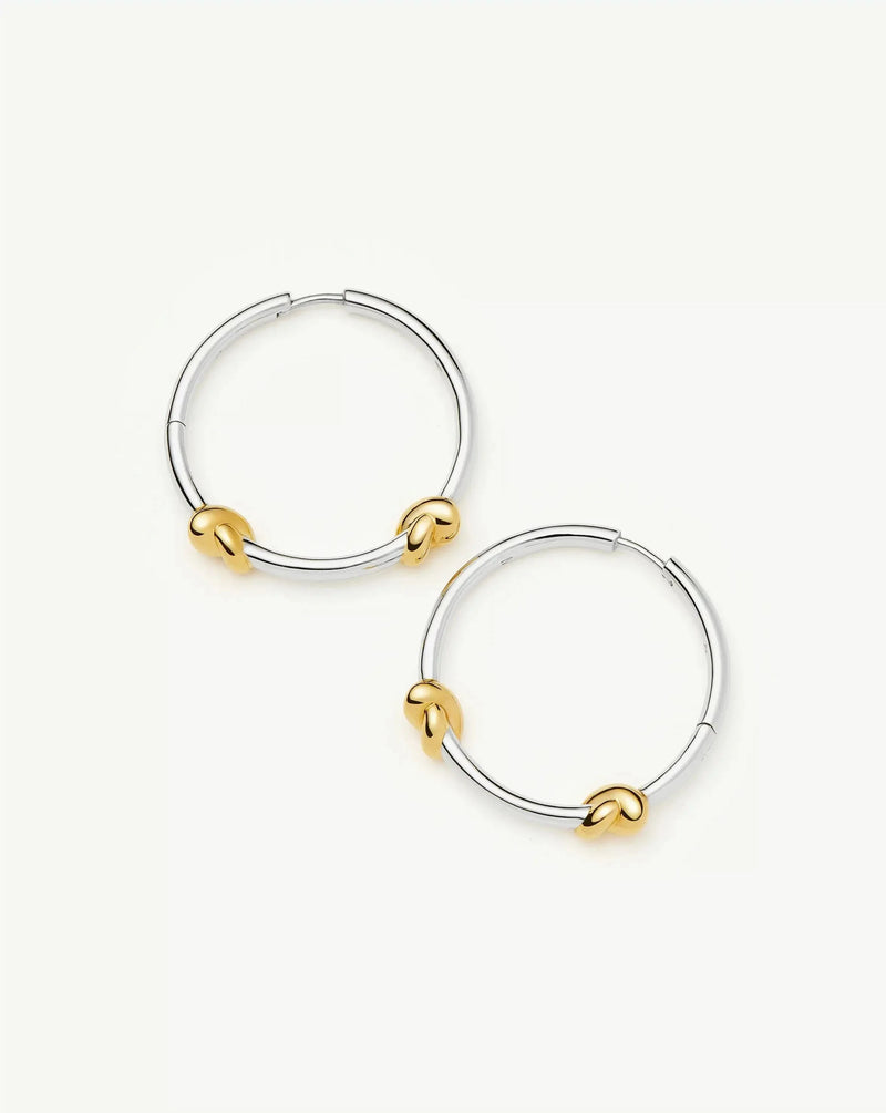 Lucy Williams Medium Knot Hoop Earrings | Mixed Metal