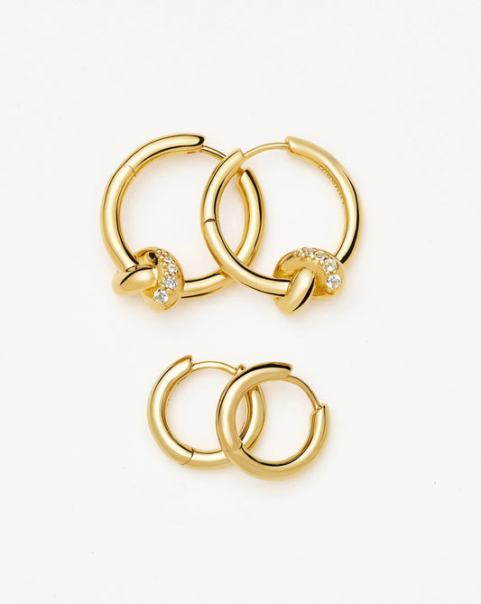 The Date Night Hoop Set | 18ct Gold Plated/18ct Gold Vermeil