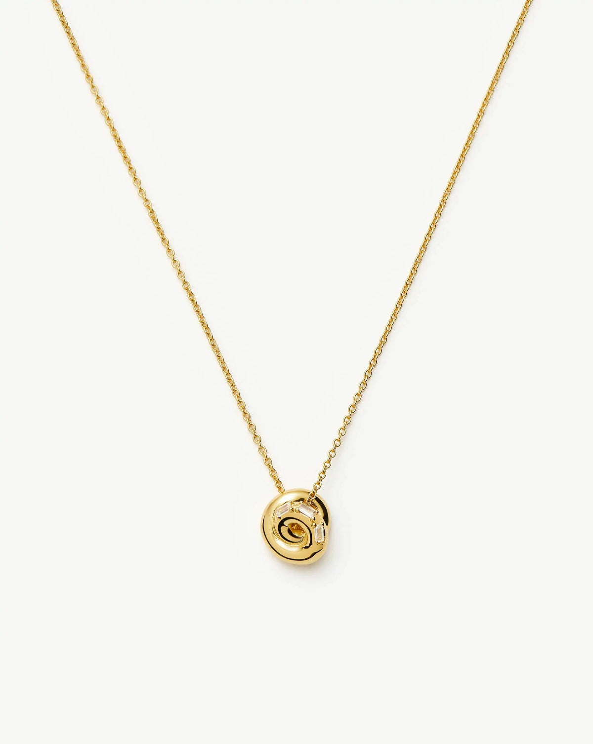 Lucy Williams Pavé Knot Pendant Necklace  | 18ct Gold Plated