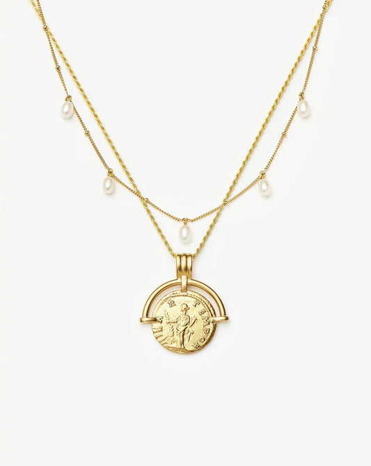 The Signature Pearl Necklace Set | 18ct Gold Vermeil-18ct Gold Plated/Pearl
