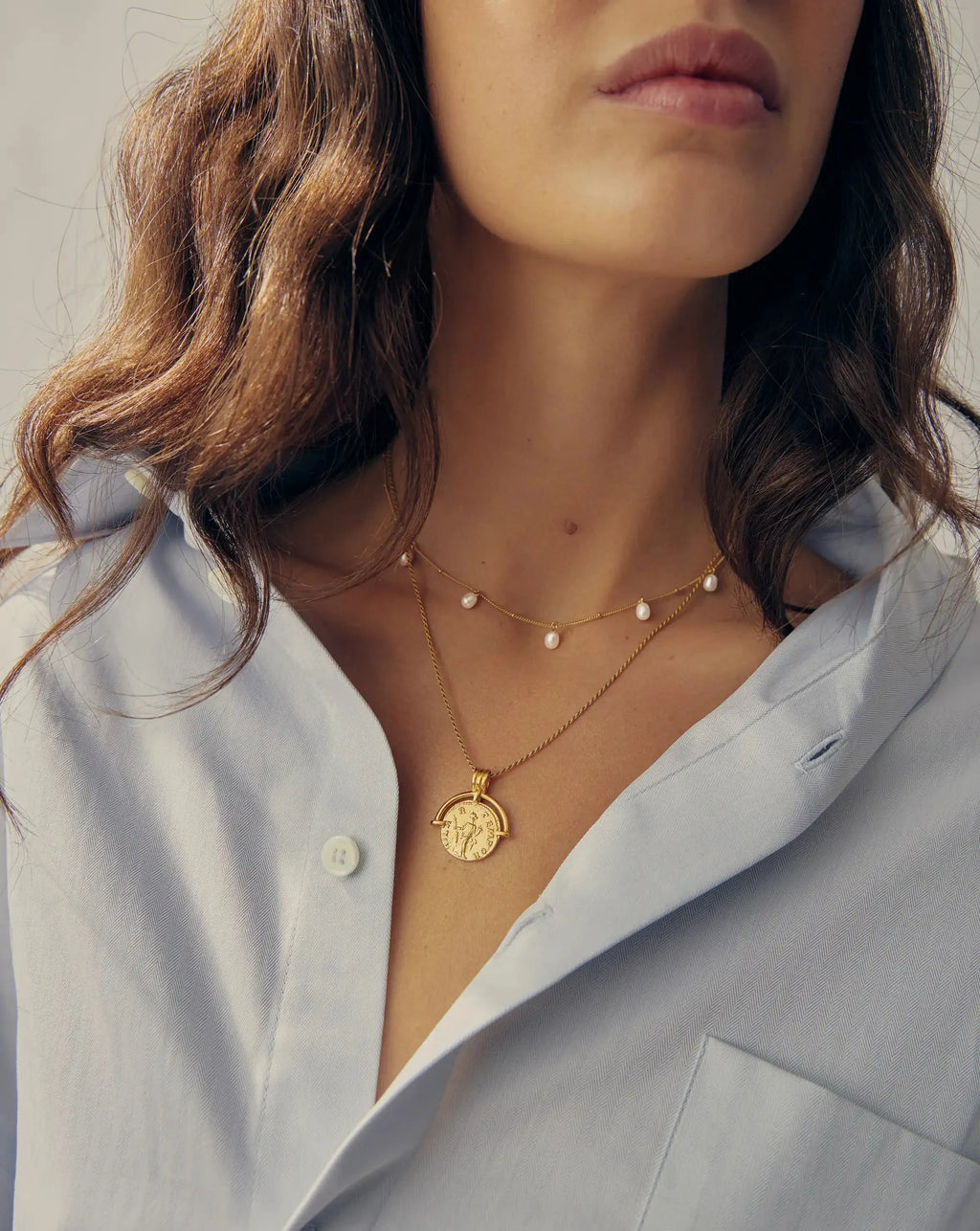 The Signature Pearl Necklace Set | 18ct Gold Vermeil-18ct Gold Plated/Pearl