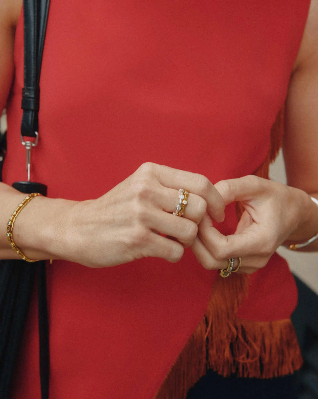 Lucy Williams Stackable Tennis Ring | Silver Plated