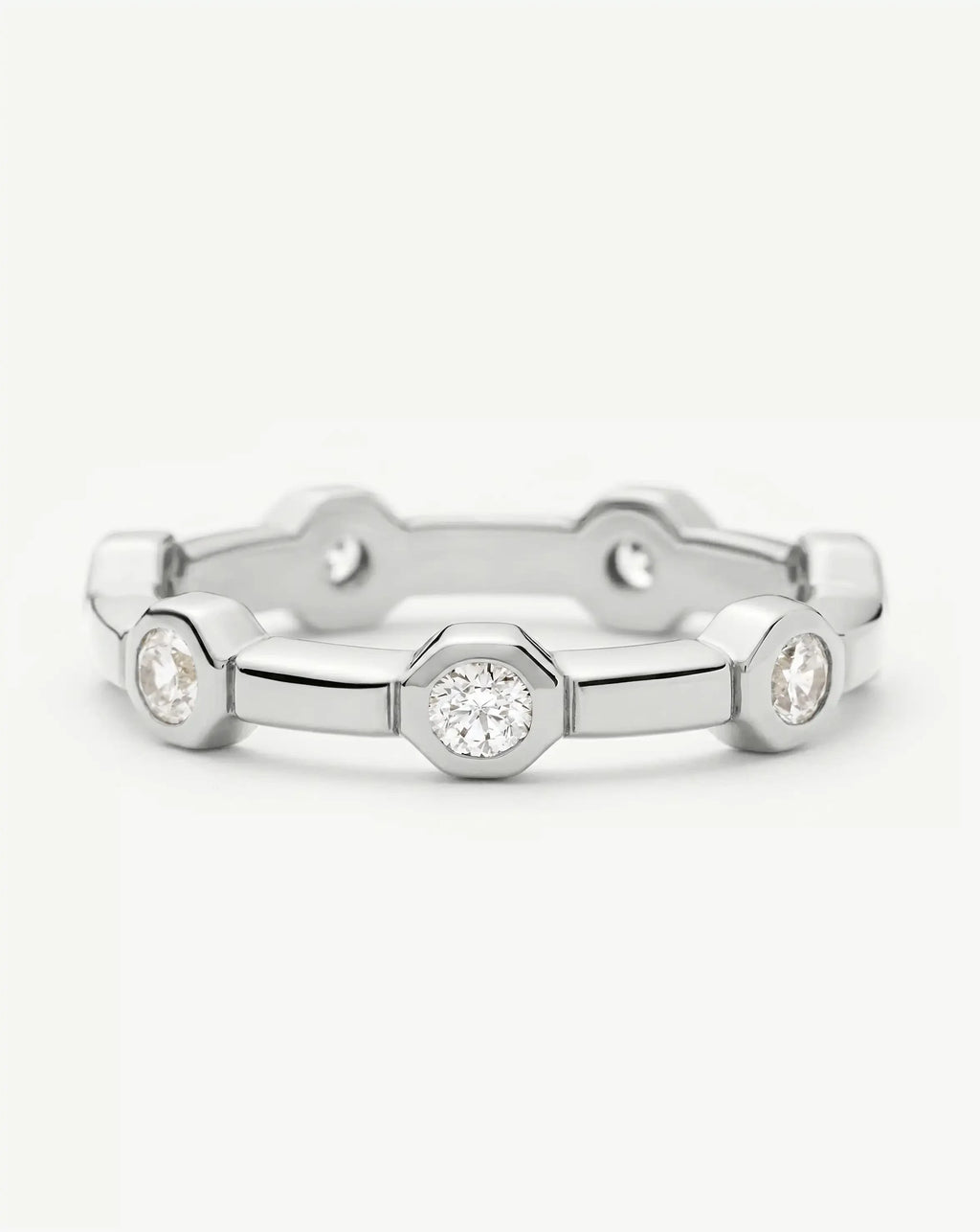 Lucy Williams Stackable Tennis Ring | Silver Plated