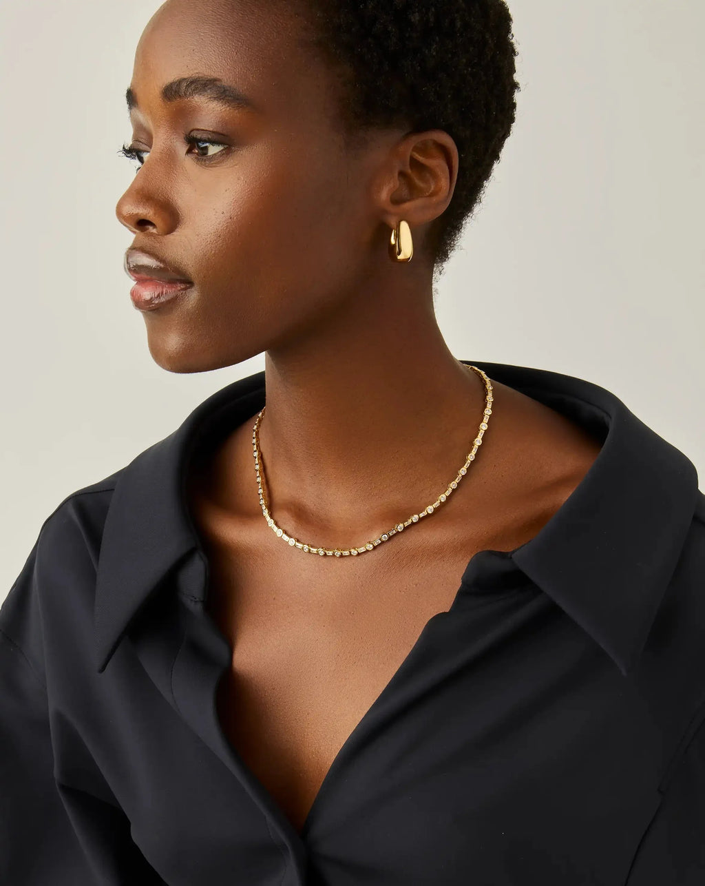 Lucy Williams Tennis Necklace | 18ct Gold Plated