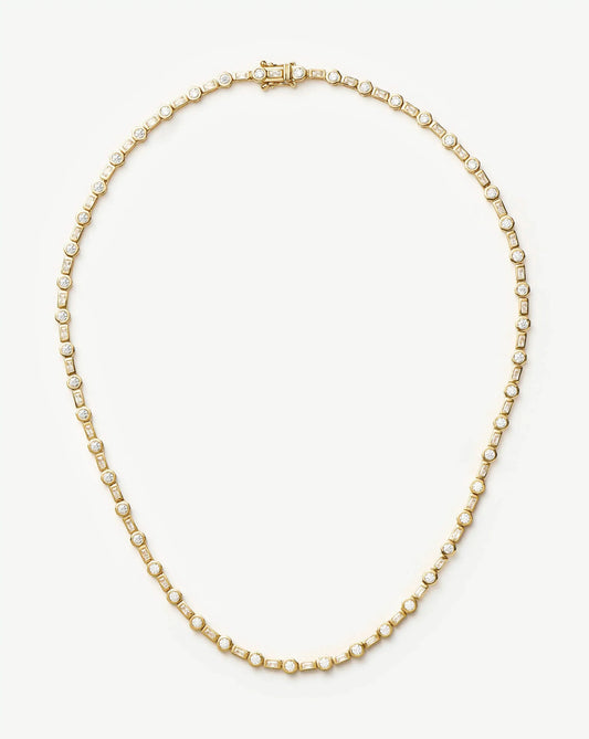 Lucy Williams Tennis Necklace | 18ct Gold Plated