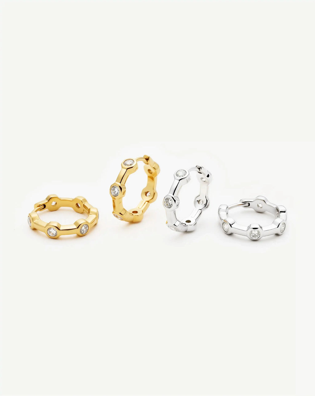 Lucy Williams Tennis Small Hoop Earrings | Silver Plated