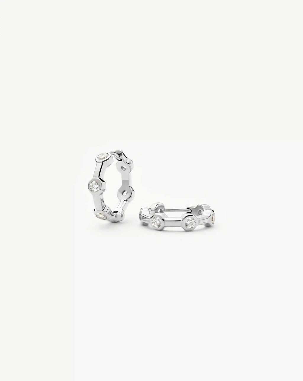 Lucy Williams Tennis Small Hoop Earrings | Silver Plated