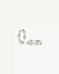 Lucy Williams Tennis Small Hoop Earrings | Silver Plated