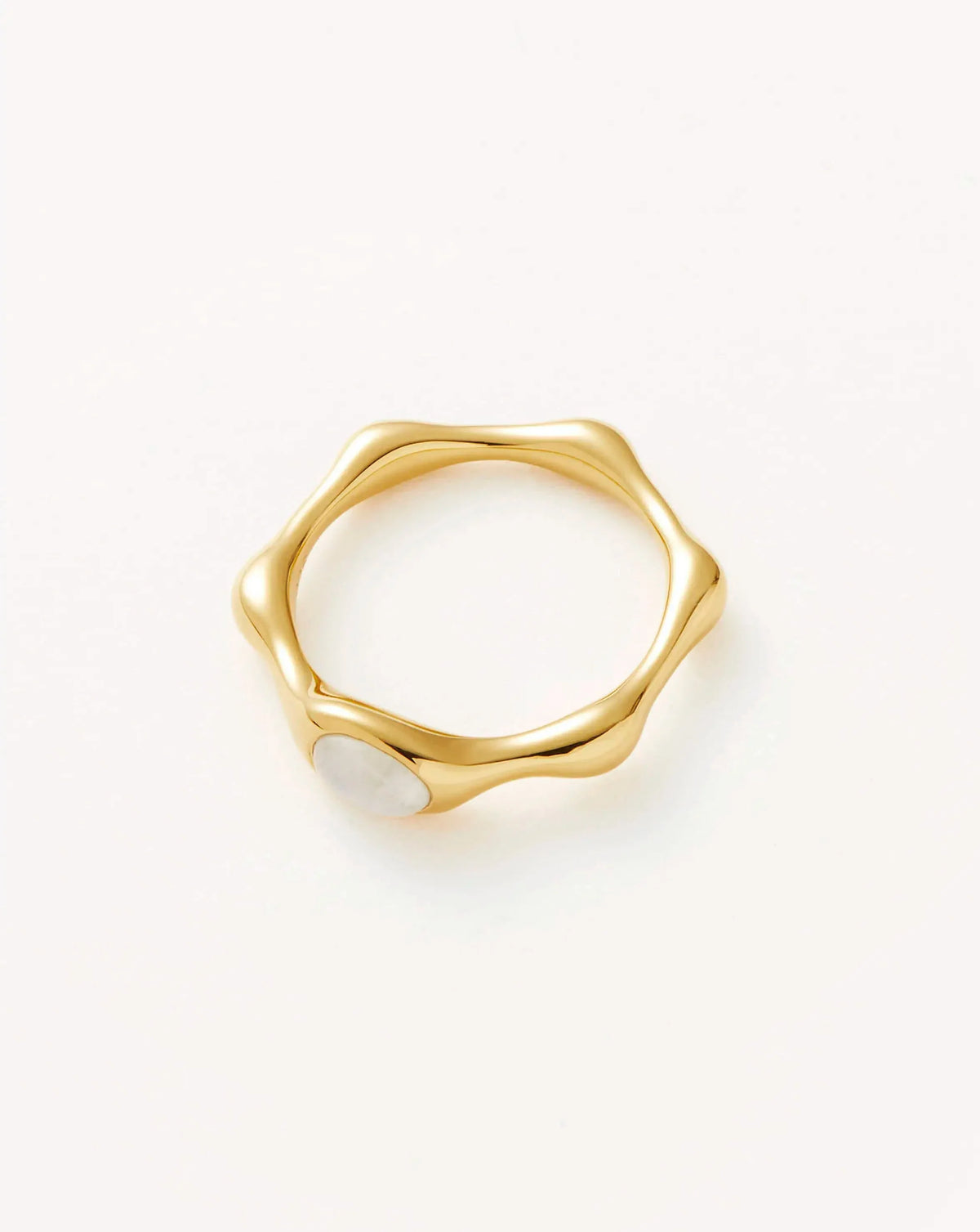 Magma Gemstone Stacking Ring | 18ct Gold Plated