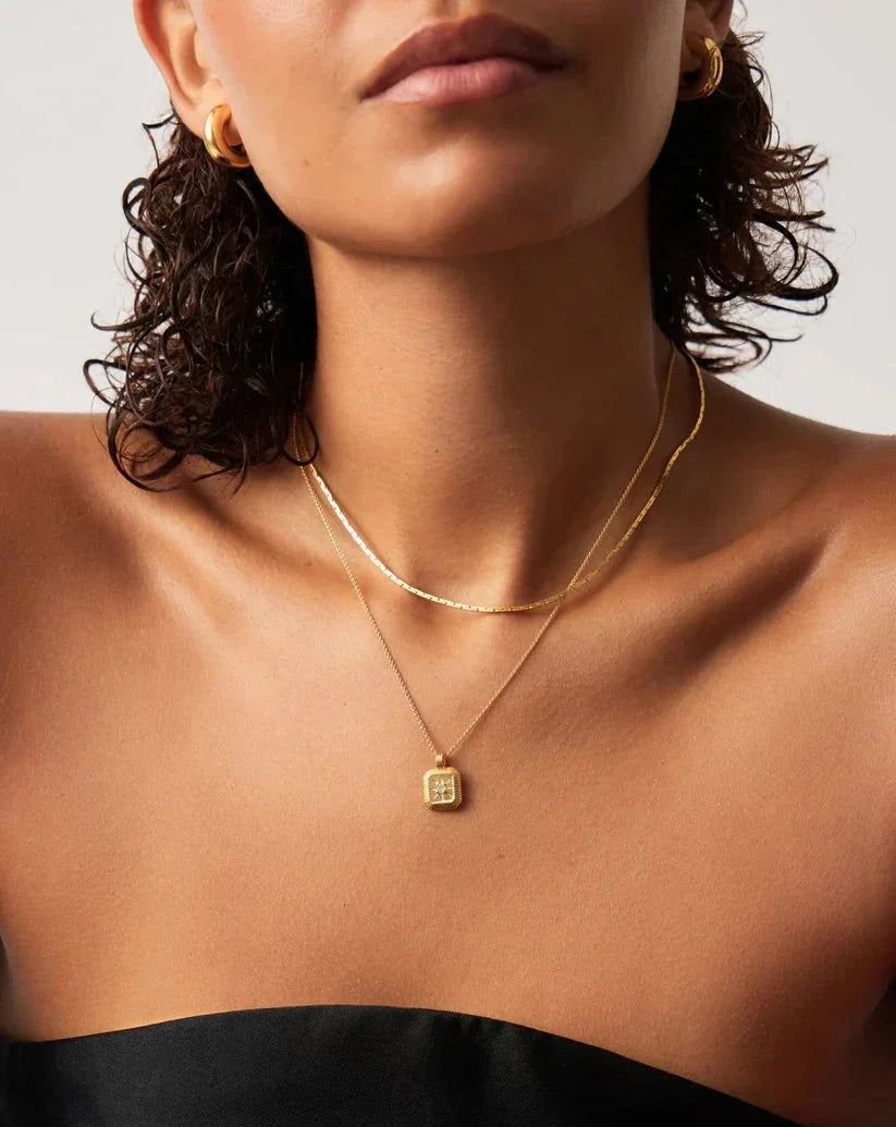 The Meaningful March Birthstone Set | 18ct Gold Vermeil/Milky Aquamarine