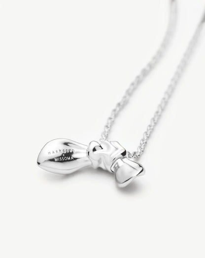 MARKGONG Bow Pendant Necklace | Silver Plated