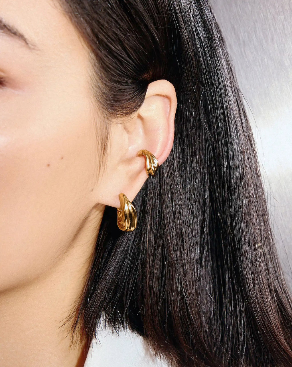 MARKGONG Draped Ear Cuff | 18ct Gold Plated