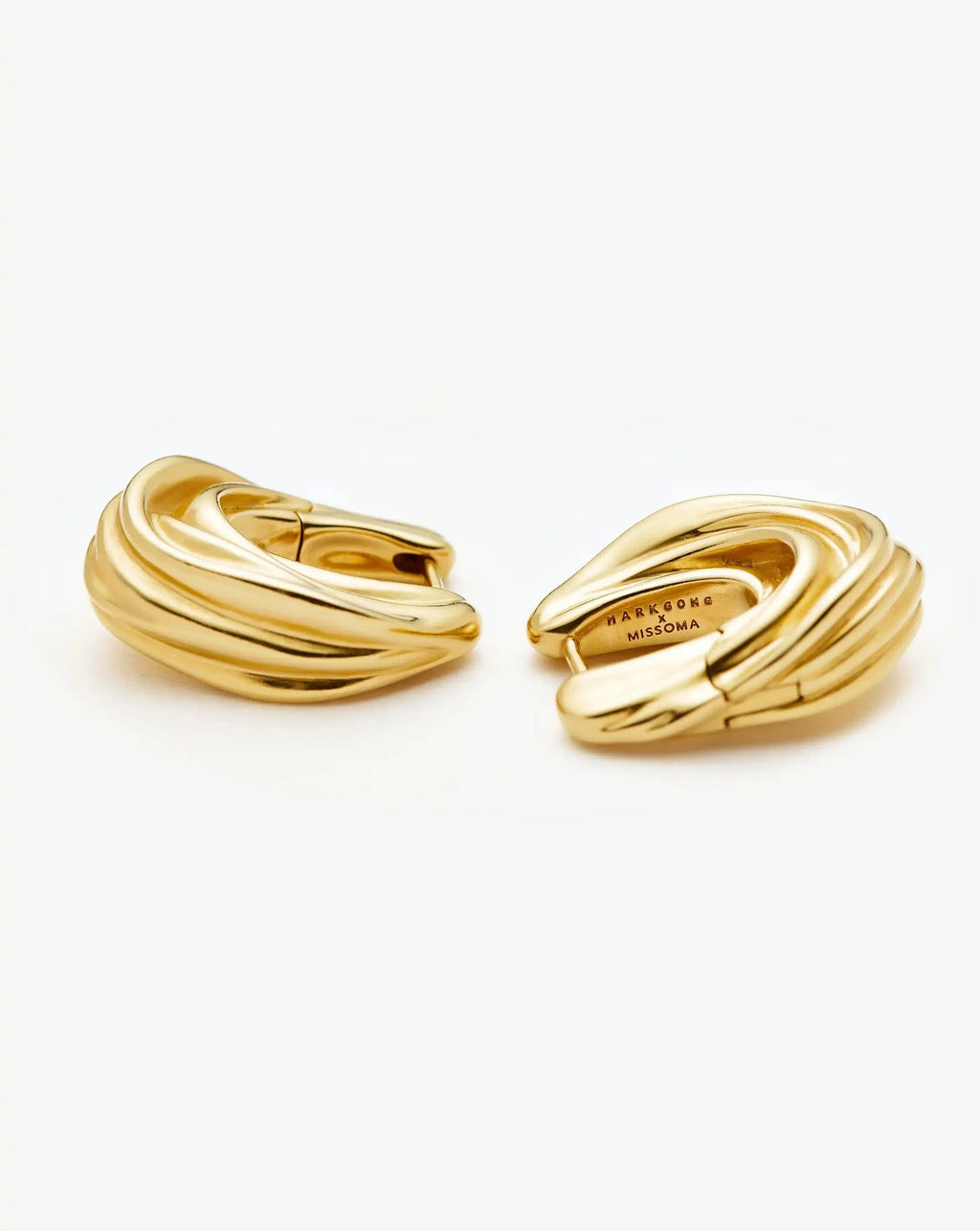 MARKGONG Draped Hoop Earrings | 18ct Gold Plated