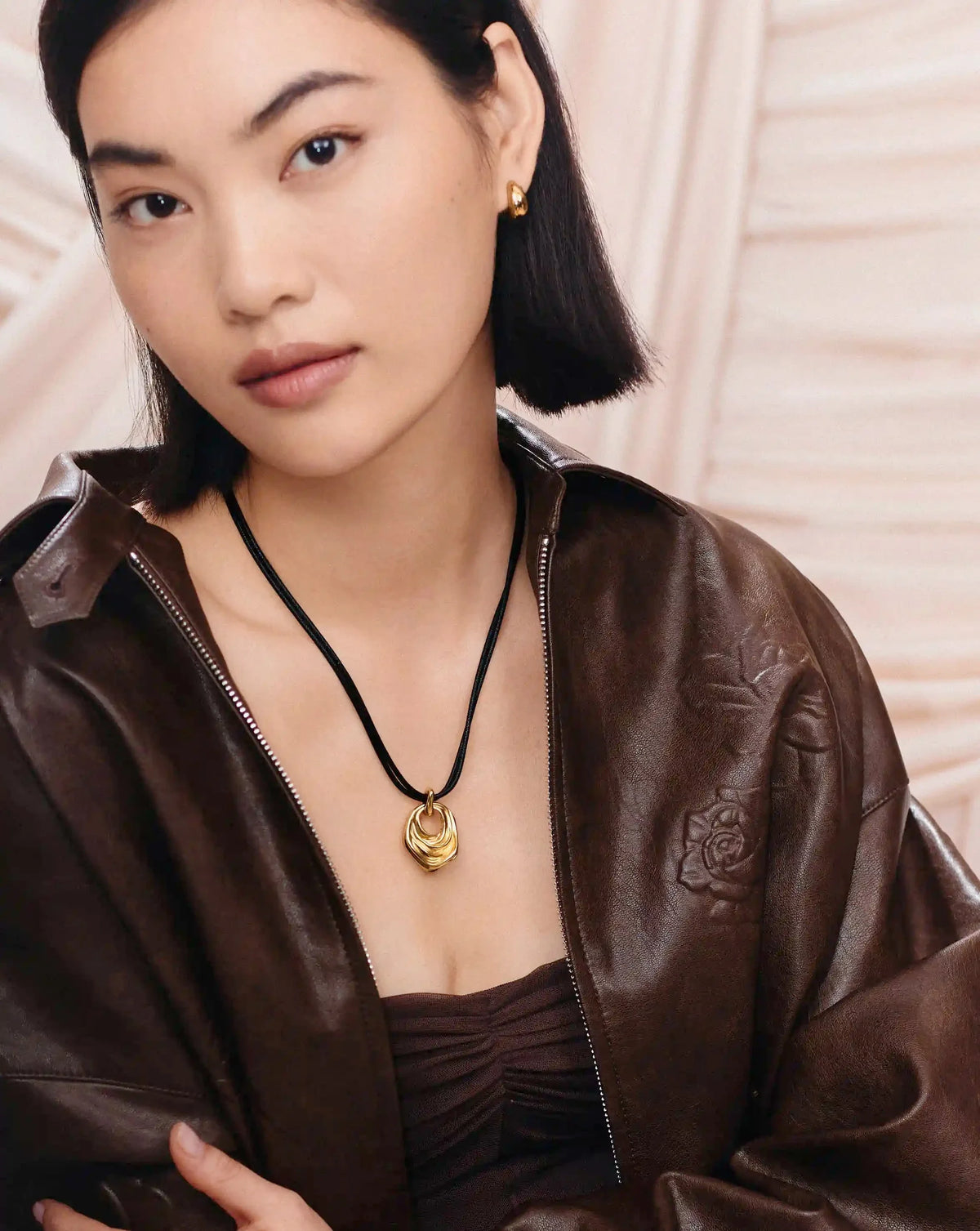 MARKGONG Draped Statement Cord Necklace | 18ct Gold Plated