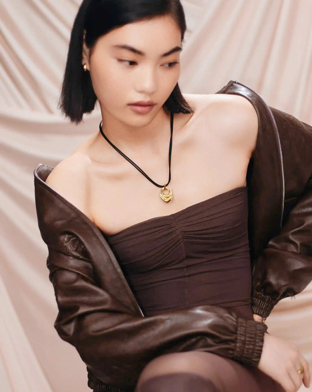 MARKGONG Draped Statement Cord Necklace | 18ct Gold Plated