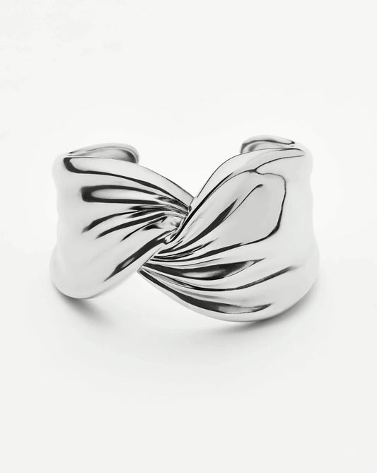 MARKGONG Draped Statement Cuff | Silver Plated