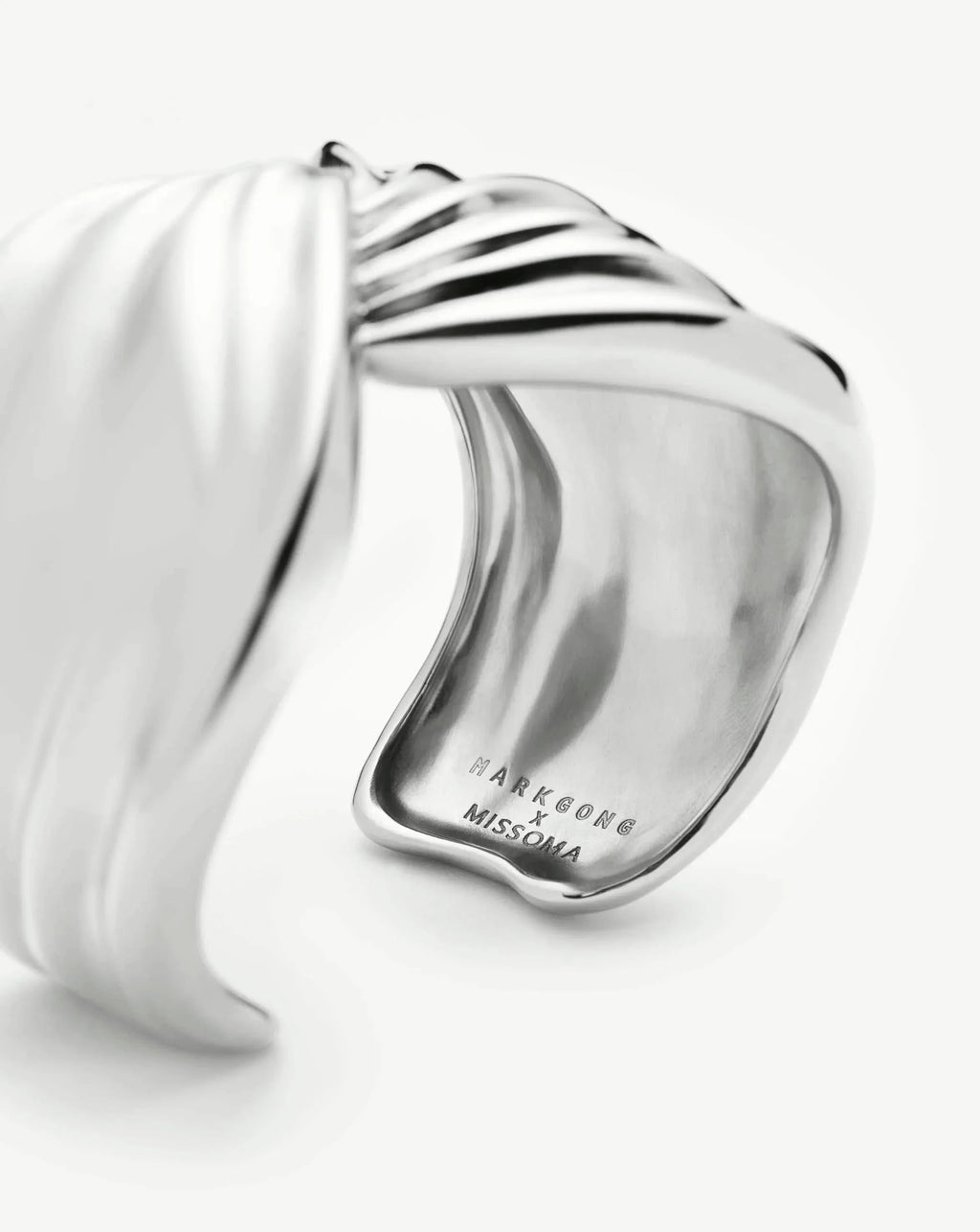 MARKGONG Draped Statement Cuff | Silver Plated