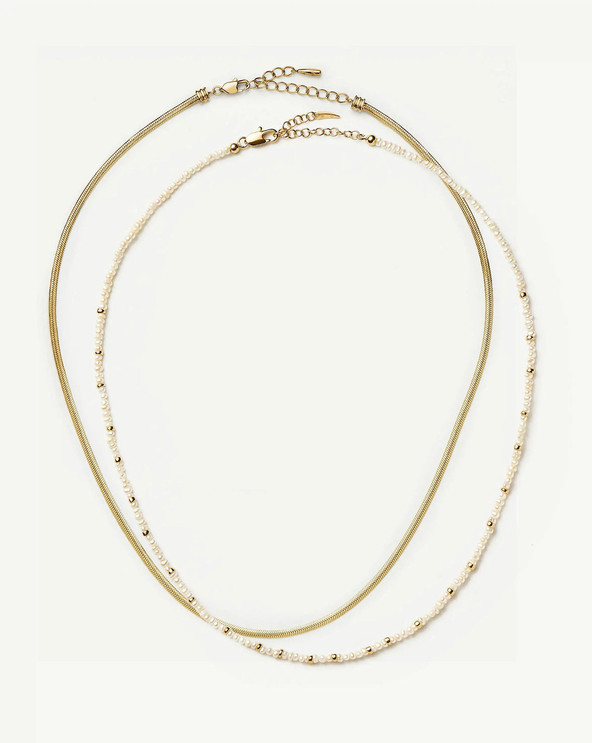 The Everyday Pearl Necklace Set | 18ct Gold Plated/Pearl