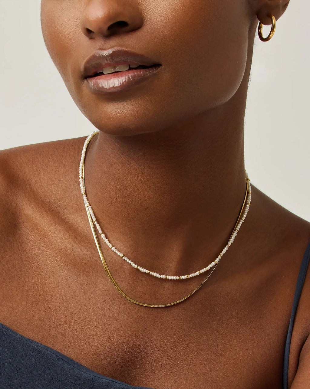 The Everyday Pearl Necklace Set | 18ct Gold Plated/Pearl