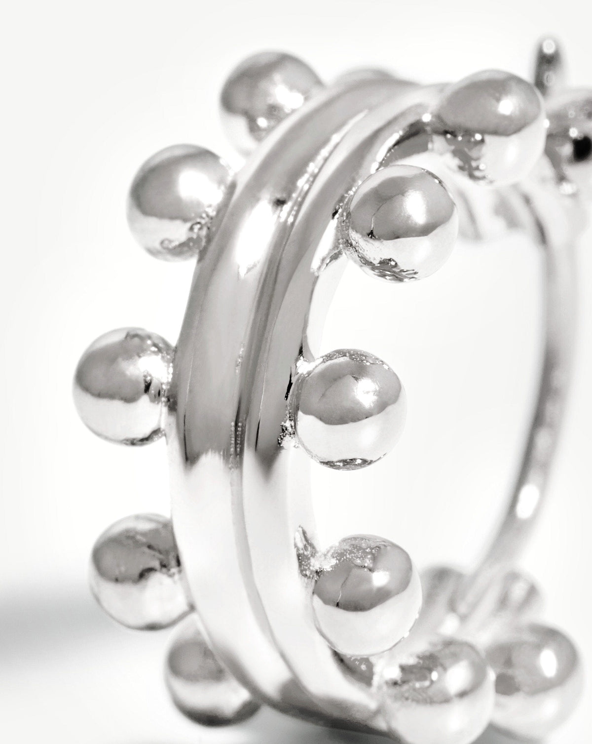 Mini Double Beaded Hoop Earrings