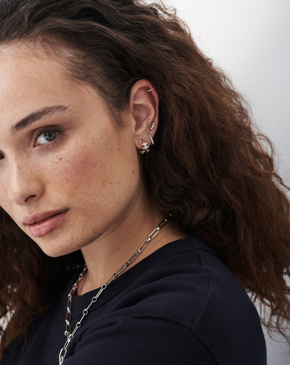 Mini Double Beaded Hoop Earrings