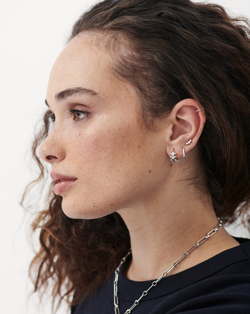 Mini Double Beaded Hoop Earrings