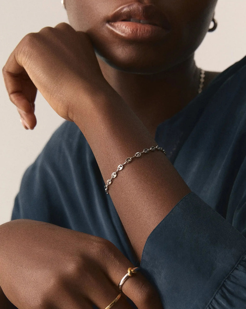 Mini Mariner Chain Bracelet | Silver Plated