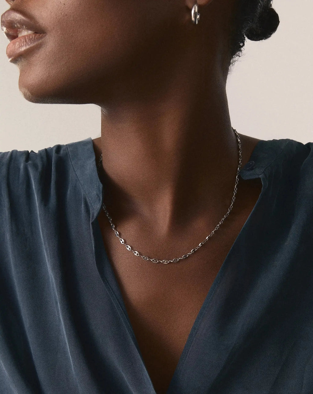 Mini Mariner Chain Necklace | Platinum Plated