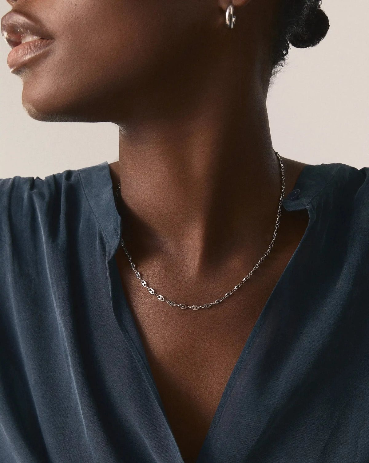 Mini Mariner Chain Necklace | Platinum Plated