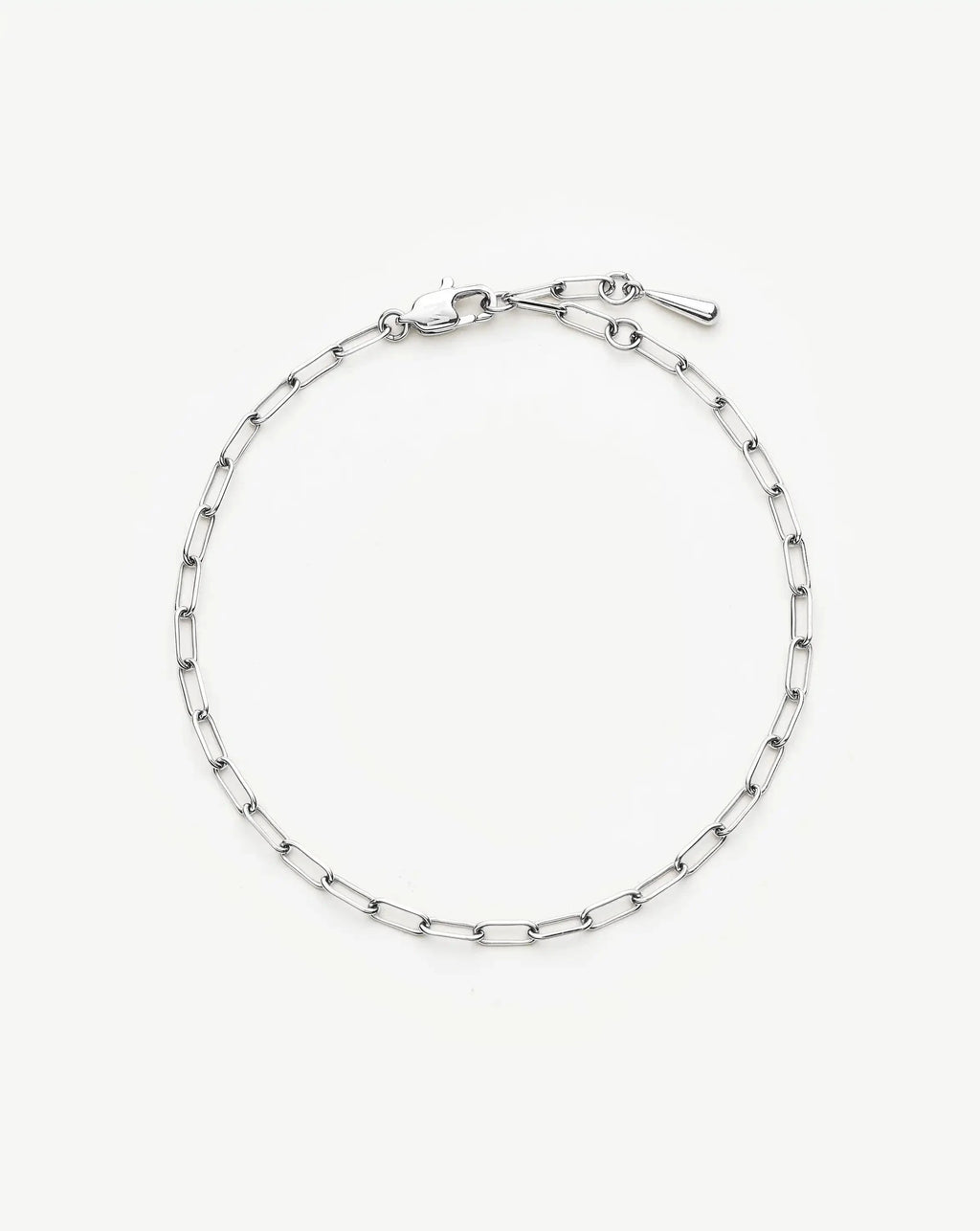 Mini Paperclip Chain Bracelet | Platinum Plated