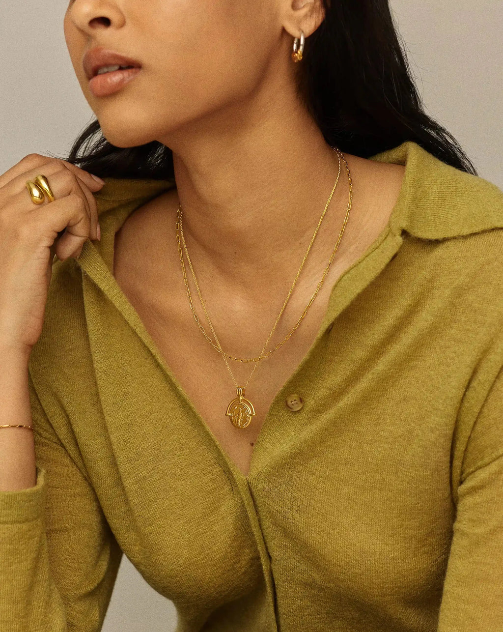 Mini Paperclip Chain Necklace | 18ct Gold Plated